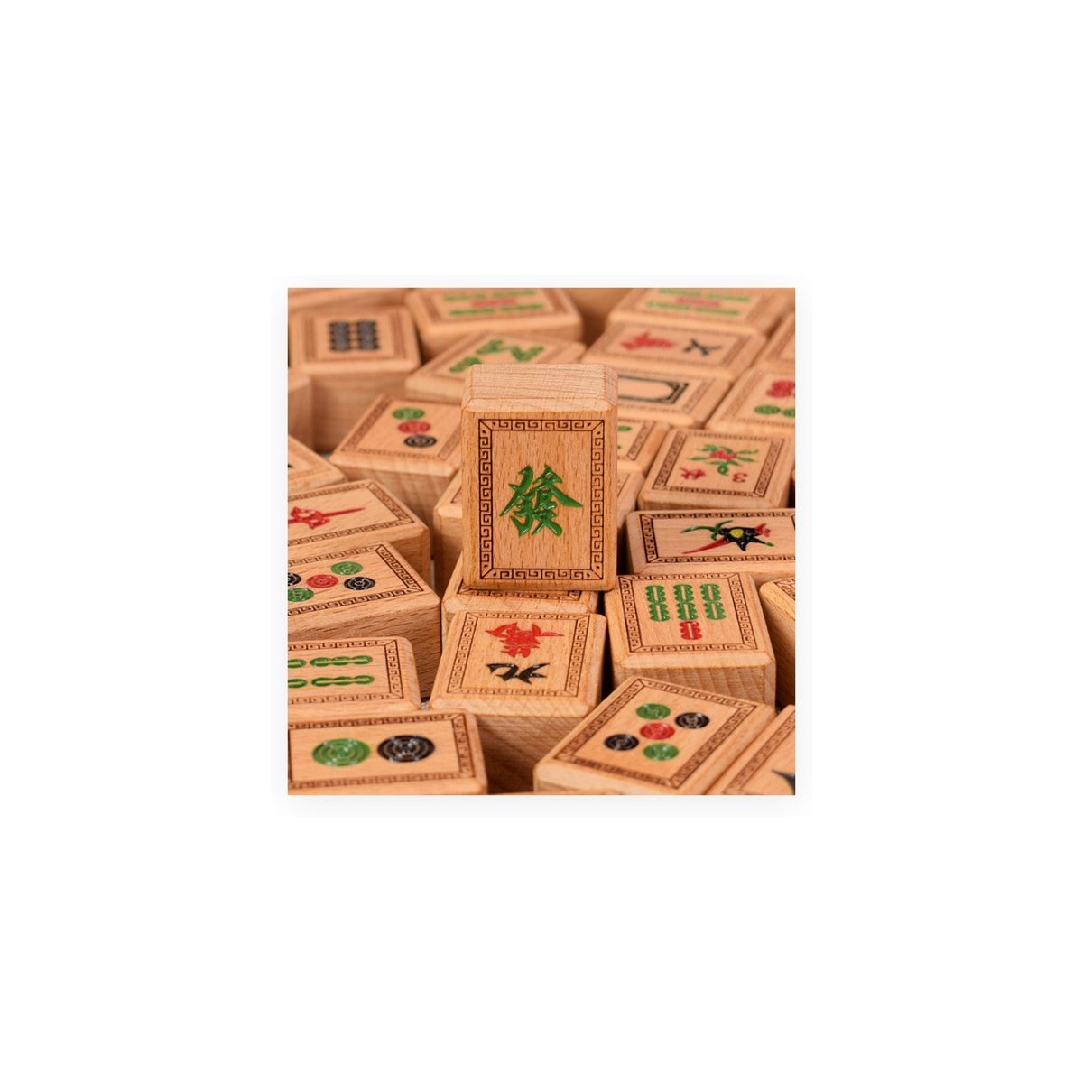 Mahjong tiles arranged for beginner tile recognition practice